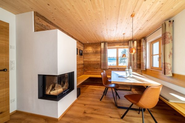 Kamin in einigen Chalets